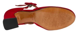 Audley 21517 pumps i rødt semsket skinn